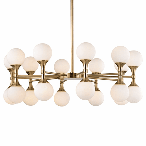Hudson Valley Astoria 20-LT Chandelier - Aged Brass - 3320-AGB