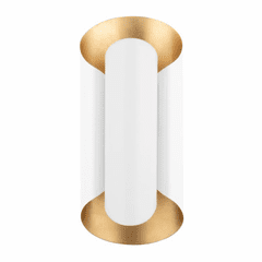 Hudson Valley Banks 2 Light Wall Sconce - Gold Leaf/White - 8500-GL/WH