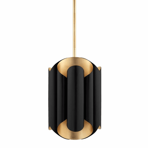 Hudson Valley Banks 6 Light Pendant - Gold Leaf/Black - 8513-GL/BK
