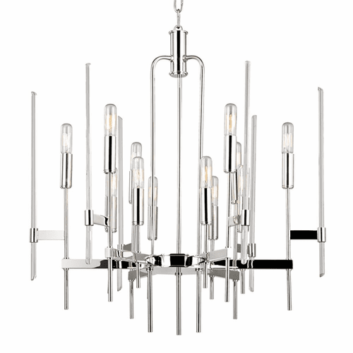 Hudson Valley Bari 12-LT Chandelier - Polished Nickel - 9912-PN