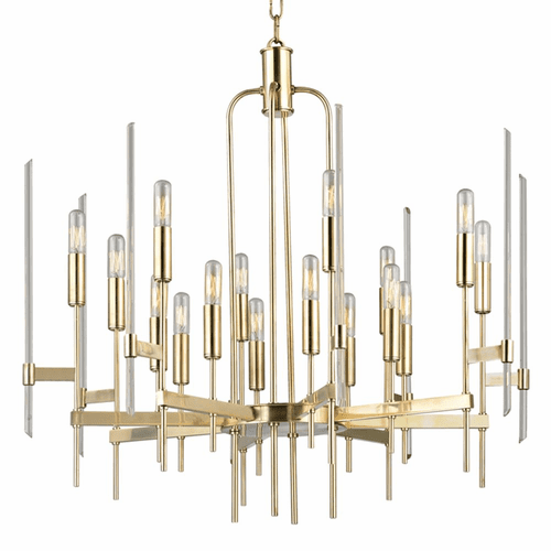 Hudson Valley Bari 16-LT Chandelier - Aged Brass - 9916-AGB