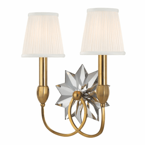 Hudson Valley Barton 2-LT Wall Sconce - Aged Brass - 3212-AGB