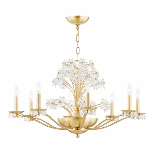 Hudson Valley Beaumont 10-LT Chandelier - Aged Brass - 4438-AGB
