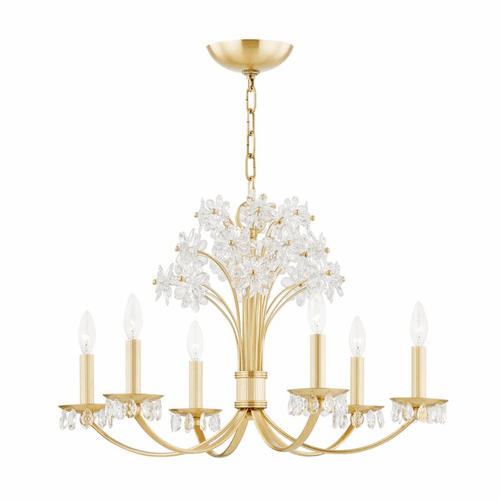 Hudson Valley Beaumont 6-LT Chandelier - Aged Brass - 4430-AGB