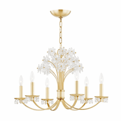 Hudson Valley Beaumont 6-LT Chandelier - Aged Brass - 4430-AGB