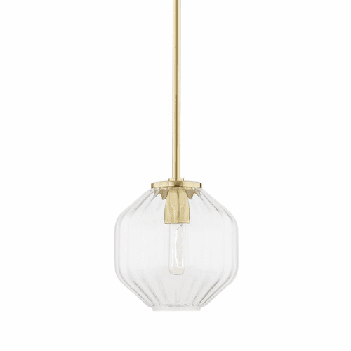 Hudson Valley Bennett 1 Light A Pendant - Aged Brass - 1509-AGB