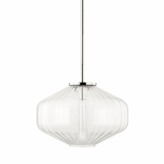Hudson Valley Bennett 1 Light C Pendant - Polished Nickel - 1518-PN