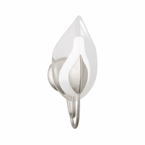 Hudson Valley Blossom 1 Light Wall Sconce - Silver Leaf - 4801-SL