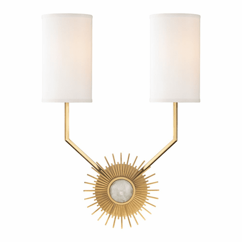 Hudson Valley Borland 2-LT Wall Sconce - Aged Brass - 5512-AGB