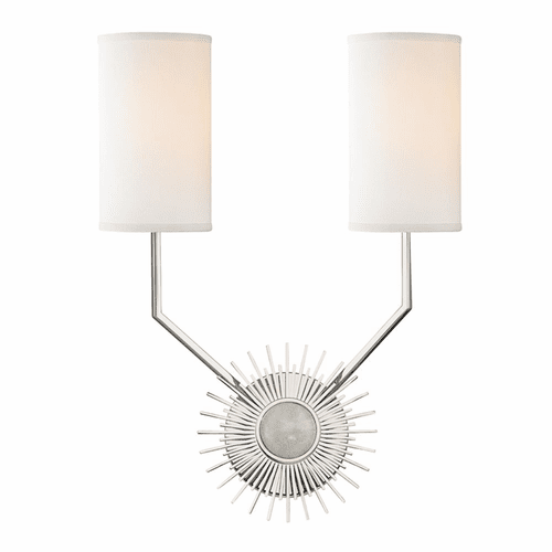Hudson Valley Borland 2-LT Wall Sconce - Polished Nickel - 5512-PN