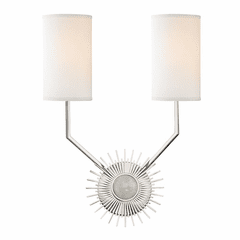 Hudson Valley Borland 2-LT Wall Sconce - Polished Nickel - 5512-PN