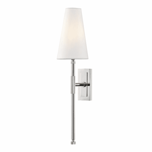 Hudson Valley Bowery 1-LT Wall Sconce - Polished Nickel - 3721-PN