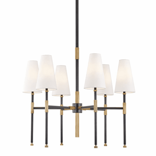 Hudson Valley Bowery 6-LT Chandelier - Aged Old Bronze - 3728-AOB