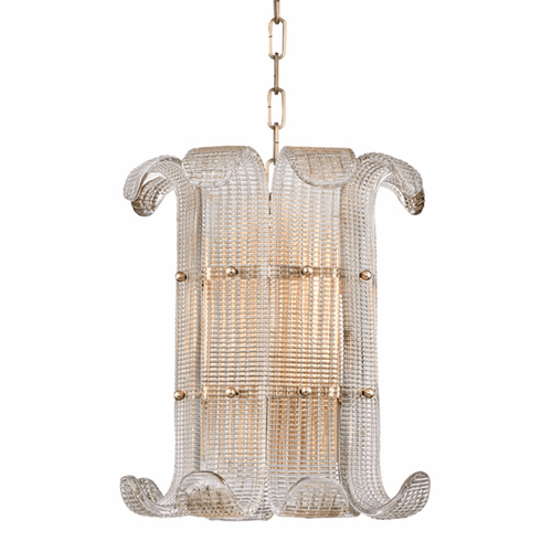 Hudson Valley Brasher 4-LT Chandelier - Aged Brass - 2904-AGB