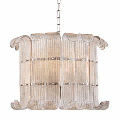 Hudson Valley Brasher 8-LT Chandelier - Polished Nickel - 2908-PN