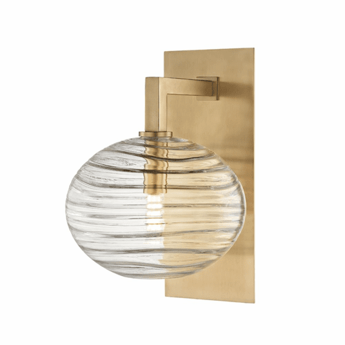Hudson Valley Breton 1-LT Wall Sconce - Aged Brass - 2400-AGB
