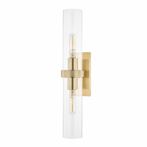 Hudson Valley Briggs 2-LT Wall Sconce - Aged Brass - 5302-AGB