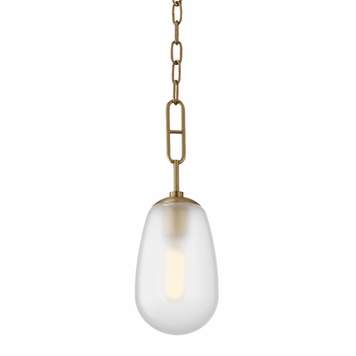 Hudson Valley Bruckner 1-LT Small Pendant - Aged Brass - 2106-AGB