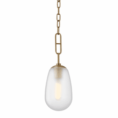Hudson Valley Bruckner 1-LT Small Pendant - Aged Brass - 2106-AGB