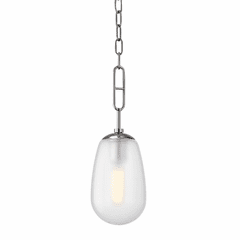 Hudson Valley Bruckner 1-LT Small Pendant - Polished Nickel - 2106-PN