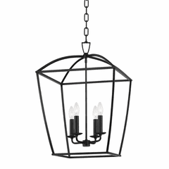 Hudson Valley Bryant 4 Light Medium Pendant - Aged Iron - 8317-AI