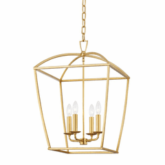 Hudson Valley Bryant 4 Light Medium Pendant - Gold Leaf - 8317-GL