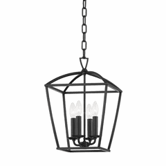 Hudson Valley Bryant 4 Light Small Pendant - Aged Iron - 8311-AI