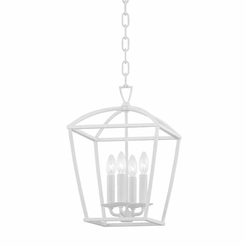 Hudson Valley Bryant 4 Light Small Pendant - White Plaster - 8311-WP