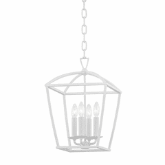 Hudson Valley Bryant 4 Light Small Pendant - White Plaster - 8311-WP