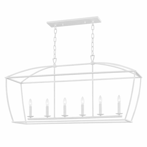 Hudson Valley Bryant 6 Light Island Light - White Plaster - 8348-WP