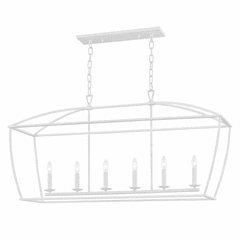 Hudson Valley Bryant 6 Light Island Light - White Plaster - 8348-WP