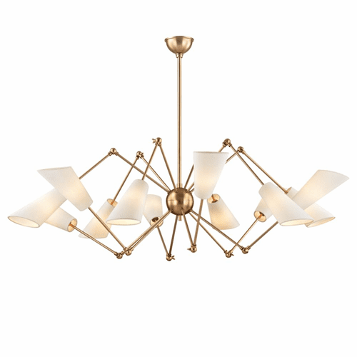 Hudson Valley Buckingham 12-LT Chandelier - Aged Brass - 5312-AGB