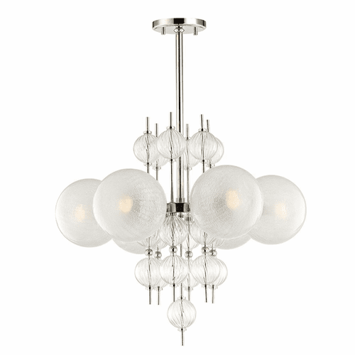 Hudson Valley Calypso 6-LT Chandelier - Polished Nickel - 6427-PN