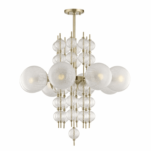Hudson Valley Calypso 8-LT Chandelier - Aged Brass - 6433-AGB