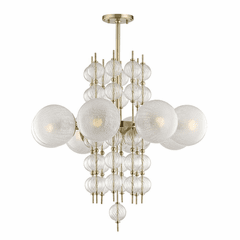 Hudson Valley Calypso 8-LT Chandelier - Aged Brass - 6433-AGB