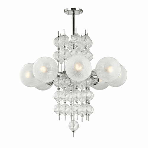 Hudson Valley Calypso 8-LT Chandelier - Polished Nickel - 6433-PN