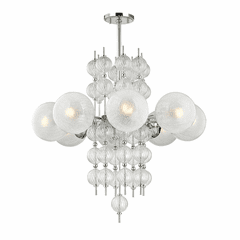 Hudson Valley Calypso 8-LT Chandelier - Polished Nickel - 6433-PN
