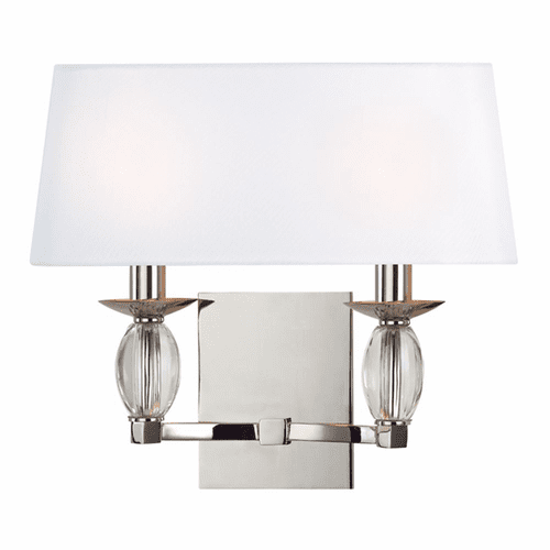 Hudson Valley Cameron 2-LT Wall Sconce - Polished Nickel - 4612-PN