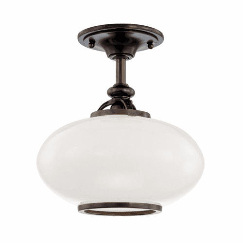 Hudson Valley Canton 1-LT Semi Flush - Old Bronze - 9812F-OB
