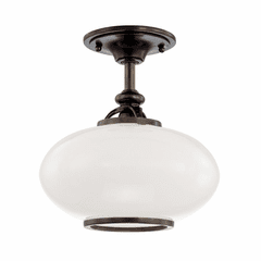 Hudson Valley Canton 1-LT Semi Flush - Old Bronze - 9812F-OB Hudson Valley Canton 1-LT Semi Flush - Old Bronze - 9812F-OB