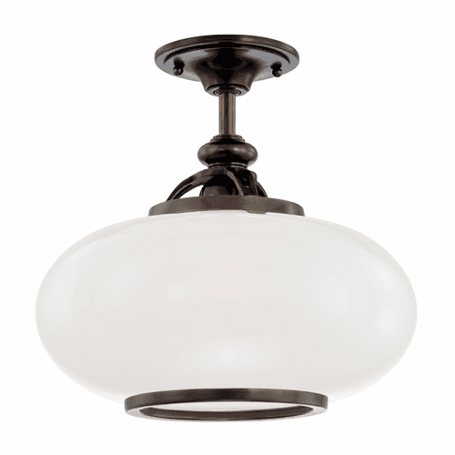 Hudson Valley Canton 1-LT Semi Flush - Old Bronze - 9815F-OB