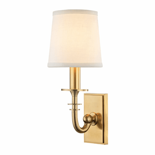 Hudson Valley Carroll 1-LT Wall Sconce - Aged Brass - 8400-AGB