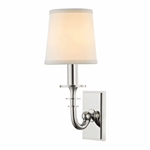 Hudson Valley Carroll 1-LT Wall Sconce - Polished Nickel - 8400-PN