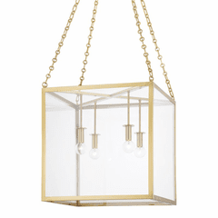 Hudson Valley Catskill 4 Light Medium Pendant - Aged Brass - 4118-AGB