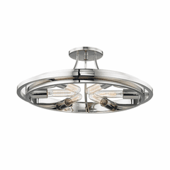 Hudson Valley Chambers 6-LT Flush Mount - Polished Nickel - 2721-PN