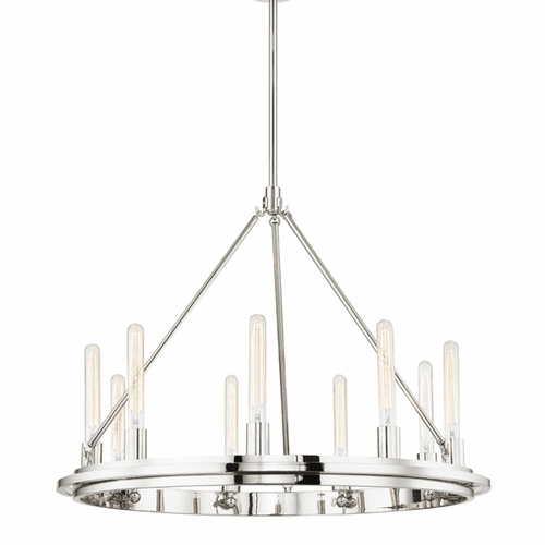 Hudson Valley Chambers 9-LT Pendant - Polished Nickel - 2732-PN