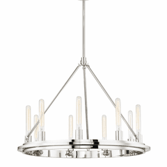 Hudson Valley Chambers 9-LT Pendant - Polished Nickel - 2732-PN