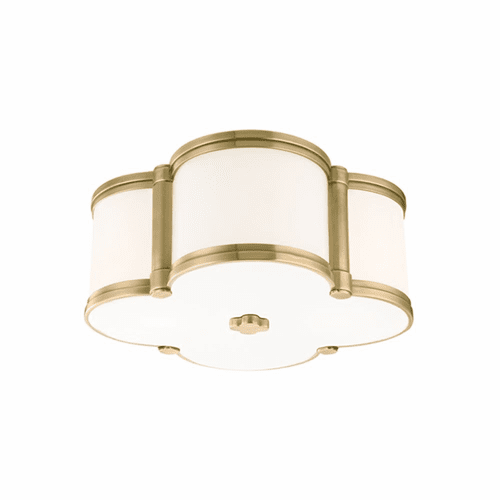 Hudson Valley Chandler 2-LT Flush Mount - Aged Brass - 1212-AGB