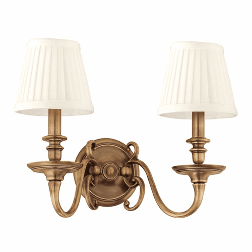 Hudson Valley Charleston 2-LT Wall Sconce - Aged Brass - 1742-AGB