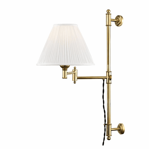 Hudson Valley Classic No.1 1-LT Adjustable Wall Sconce - Aged Brass - MDS104-AGB